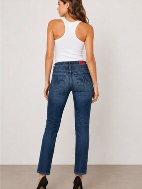 Ag Adriano Goldschmied The Stilt size 24R Straight Leg Jeans - Dark Blue Wash
